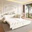 Canapé-lit surdimensionné de 83,8 po Chesterfield, canapé en velours à accoudoirs roulés classique avec capitonnage de fleurs, revêtement pour salon / chambre à coucher / appartement-133596707