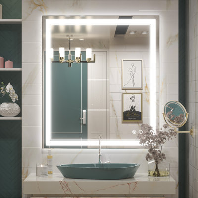 Miroir de salle de bain / de salle de bain à DEL à intensité variable sans cadre Kaelia