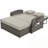 PE Wicker Double Chaise Lounge with soft cushion-1283300550