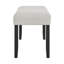 Banc de salle à manger rembourré gris clair 1pc