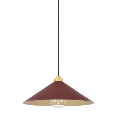Clivedon Pendant in Aged Brass and by Mark D. Sikes