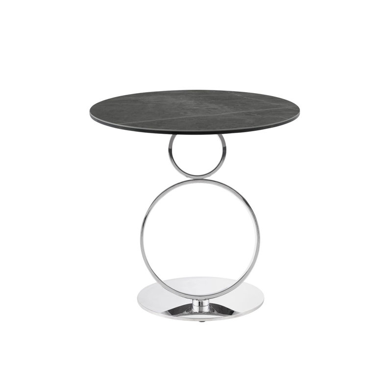 Table de bout à piédestal par satellite, gris