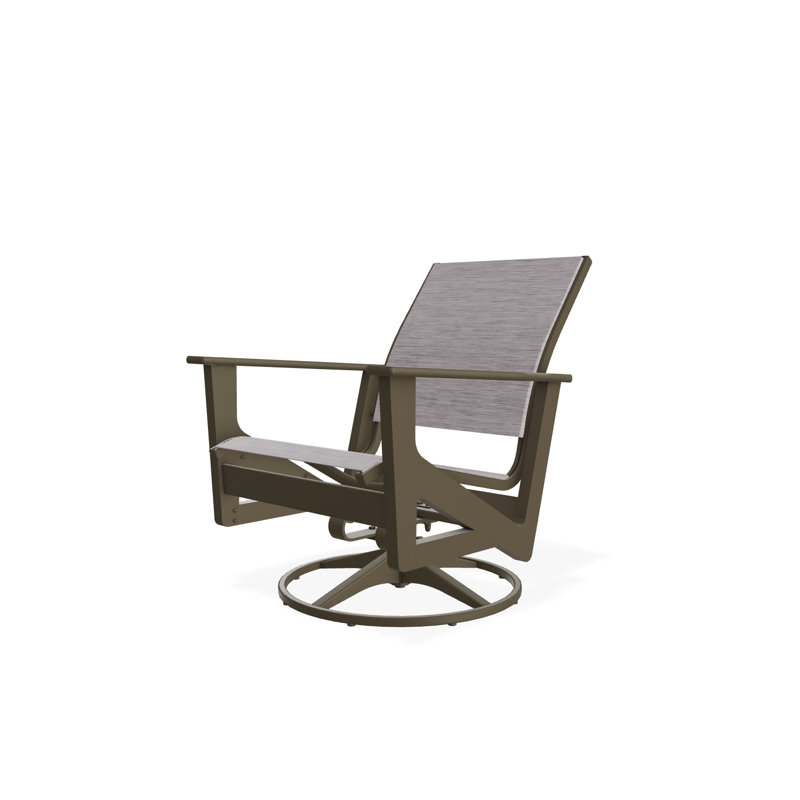 Wexler Outdoor Swivel Lounge Chair, Elevation Stone, Beachwood