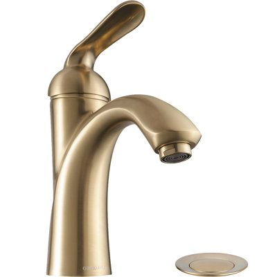 Single-Hole Single-handle Bathroom Faucet with Drain Assembly