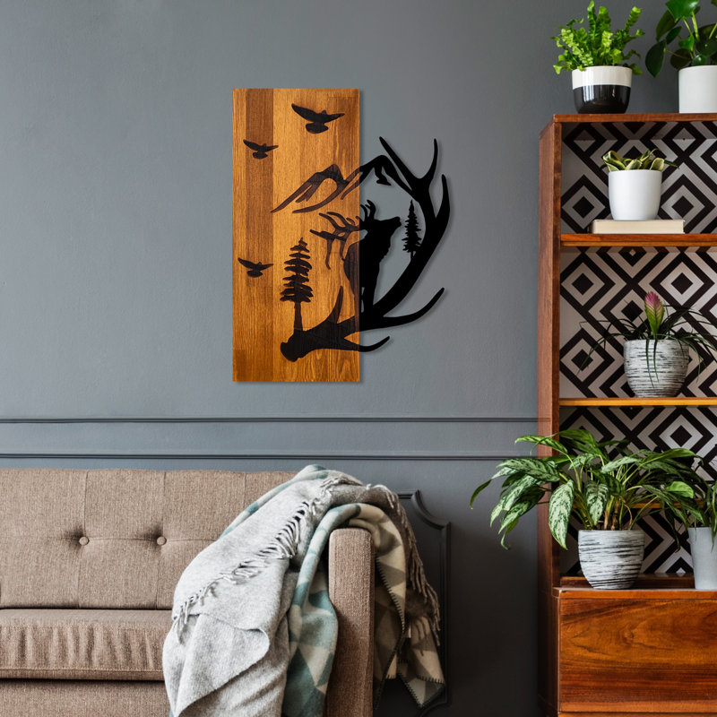 Accessoire mural décoratif en bois