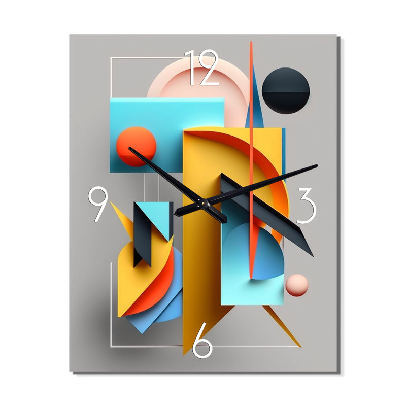 Graphic Retro Compositions IV - Horloges murales géométriques modernes, Très petit