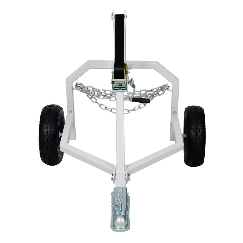 Arche de dérapage robuste pour bûches de VTT - capacité de 1000 lb avec treuil manuel, chaîne de 94 po et pneus, bleu