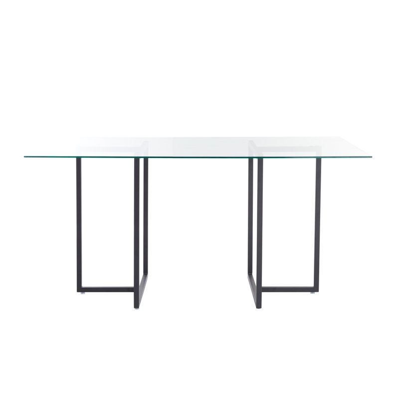 Table de salle à manger Wadley, Noir, L 48 po x l 29 po