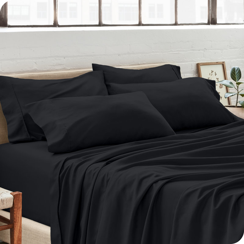 Ultra-Soft Microfiber Pillowcase, Black, 4 King Pillowcases