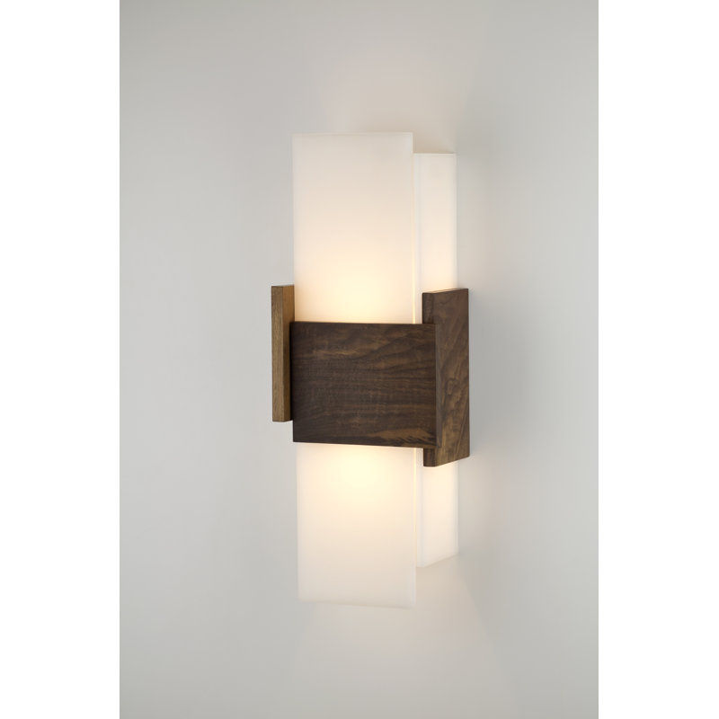 Acuo 2 - Light Flush Mounted Sconce, Dark Stained Walnut