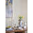 Two-Tiered Ceramic Vase With Gold Bird Accents