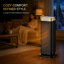 Chauffage d'appoint en céramique PTC 1500 W, ventilateur électrique portatif 750 W (faible puissance), protection contre la surchauffe et le basculement, noir-137264688