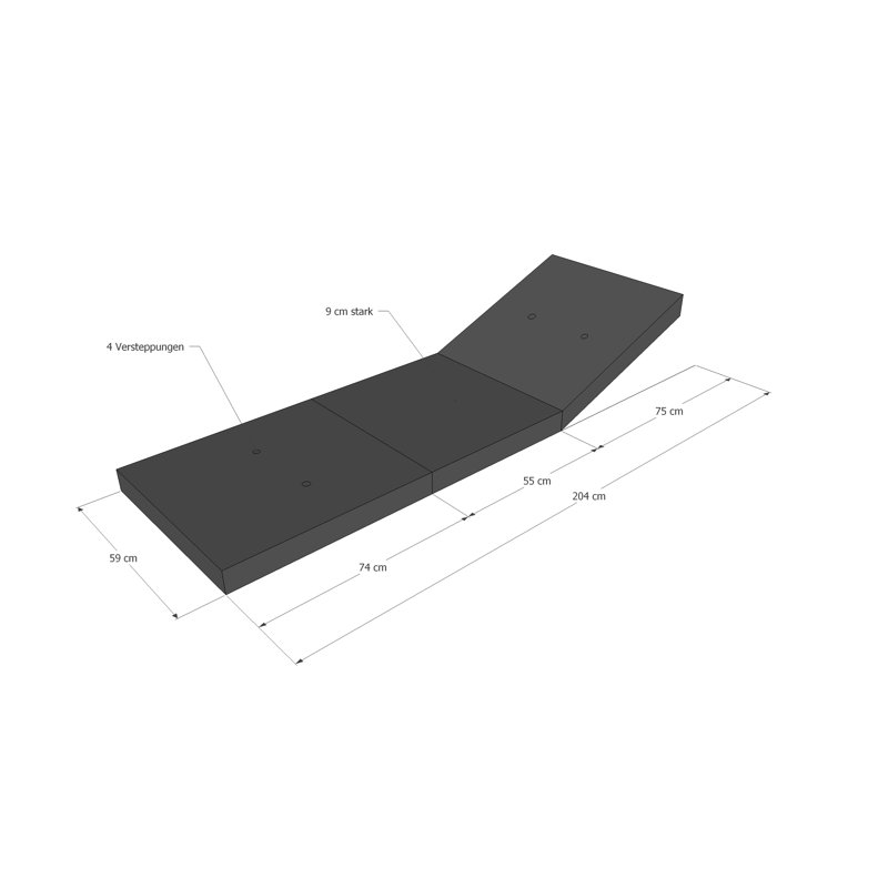 Sun Lounger Seat/Back Cushion