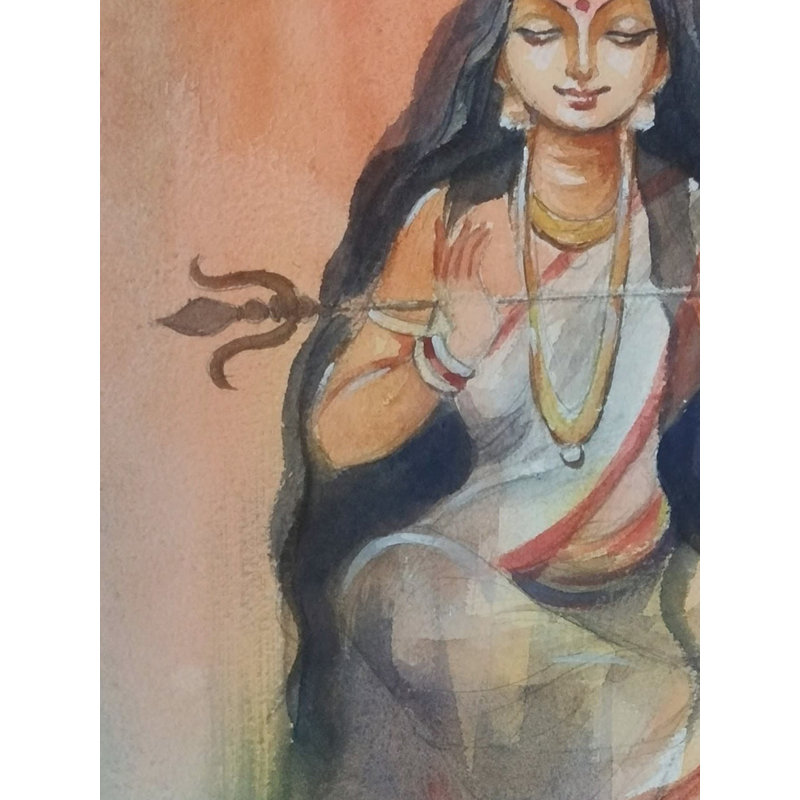 Déesse Shivchakti | Papier Chitrapot | Par Sarat Shaw