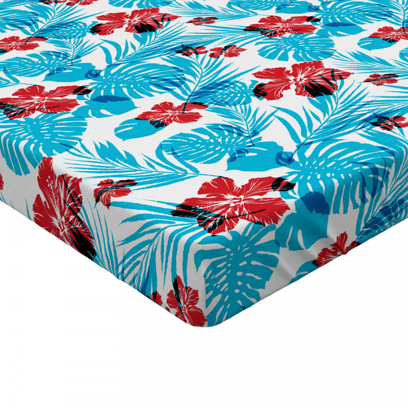 Microfiber Floral Fitted Sheet, Full Fitted Sheet