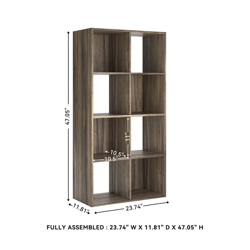 Rangement pour 8 cubes, (4 tablettes) H 47,05 po x l 23,74 po x P 11,81 po