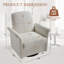 Fauteuil d'appoint pivotant moderne, fauteuil demi-tonneau avec base en bois robuste, fauteuil de loisir confortable pour le salon, la chambre, la salle d'attente, la lecture