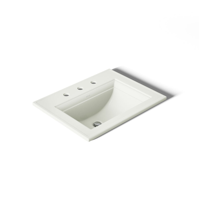 Memoirs Stately Drop-in Bathroom Sink, Dune, 8" Centers