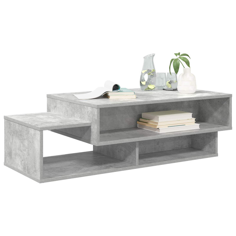 Coffee Table with Storage, Concrete Grey