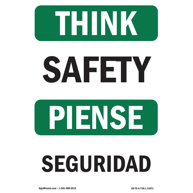 Panneau de sécurité en aluminium 12 x 18, H 18 po x l 12 po x P 0,1 po