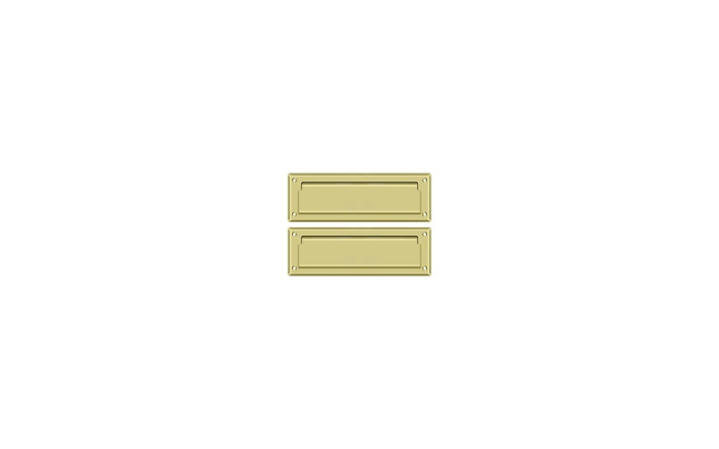 9" in x 3" Brass Mail Slot, Polished Brass