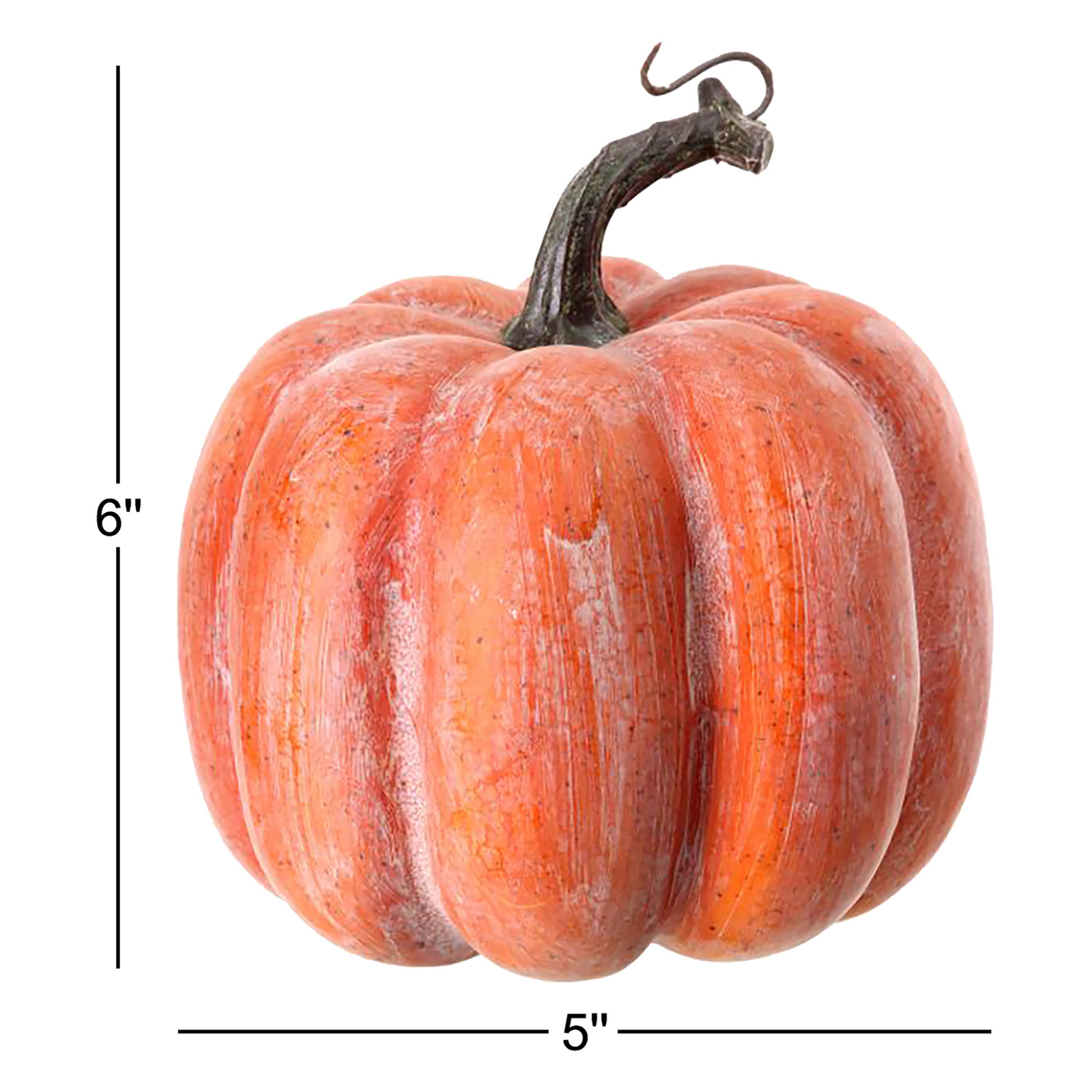 Weathered Pumpkin with Vine Holiday Accent