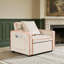 Chaise trois-en-un, canapé-lit pliant à dossier réglable, lit simple moderne pour adultes, blanc crème