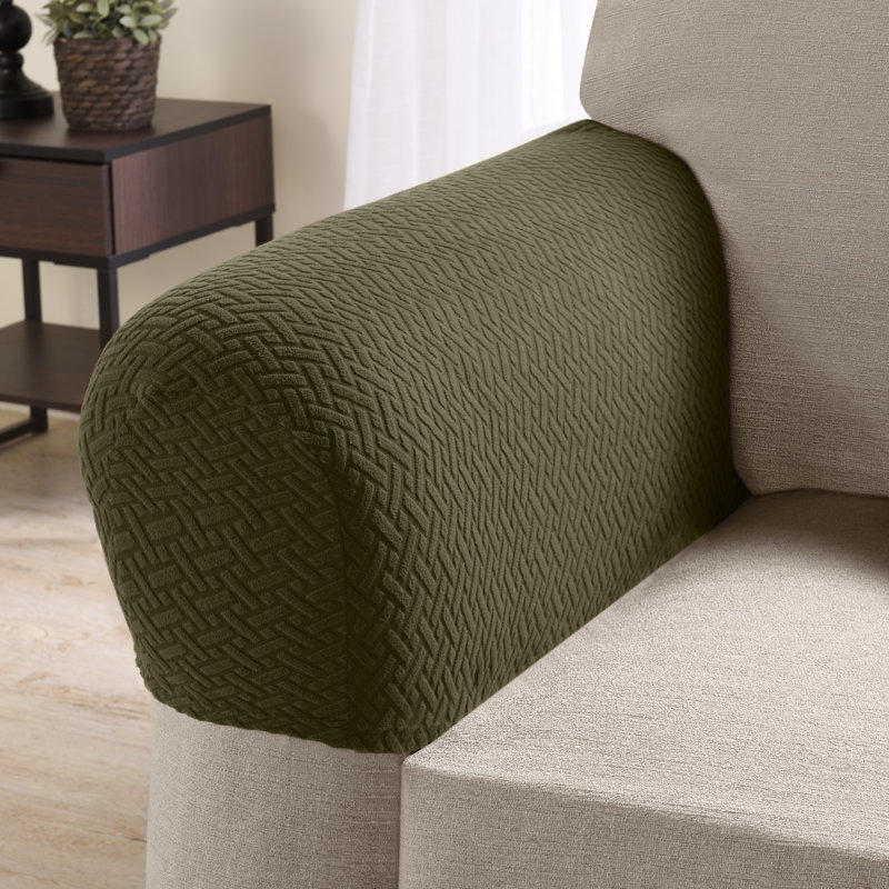 Housse pour coussin en T avec accoudoirs, Polyester sauge