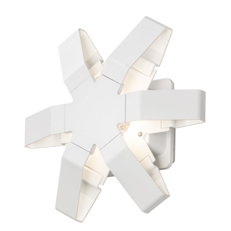 Integrated LED Outdoor Flush Mount, Matt White