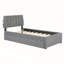 Lit plateforme tapissier simple avec lit gigogne et lumières DEL Teddy-1166727132