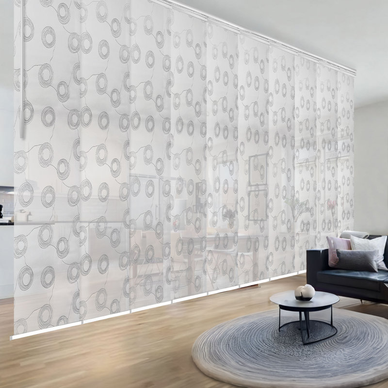 Sion Double Rail Panel Track Extendable Semi-Sheer White Vertical Blind