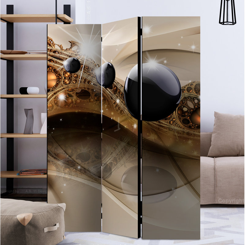 Atlanta 172cm H Solid Wood Folding Room Divider, 3