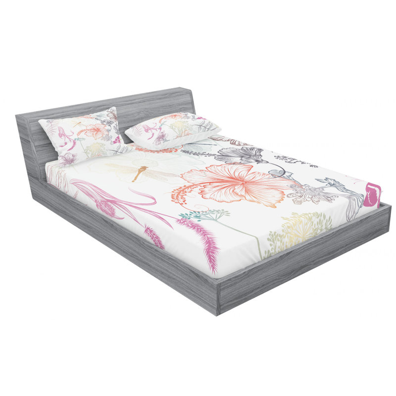 Microfiber Sheet Set, Queen Sheet Set + Fitted Sheet + 2 Pillowcases