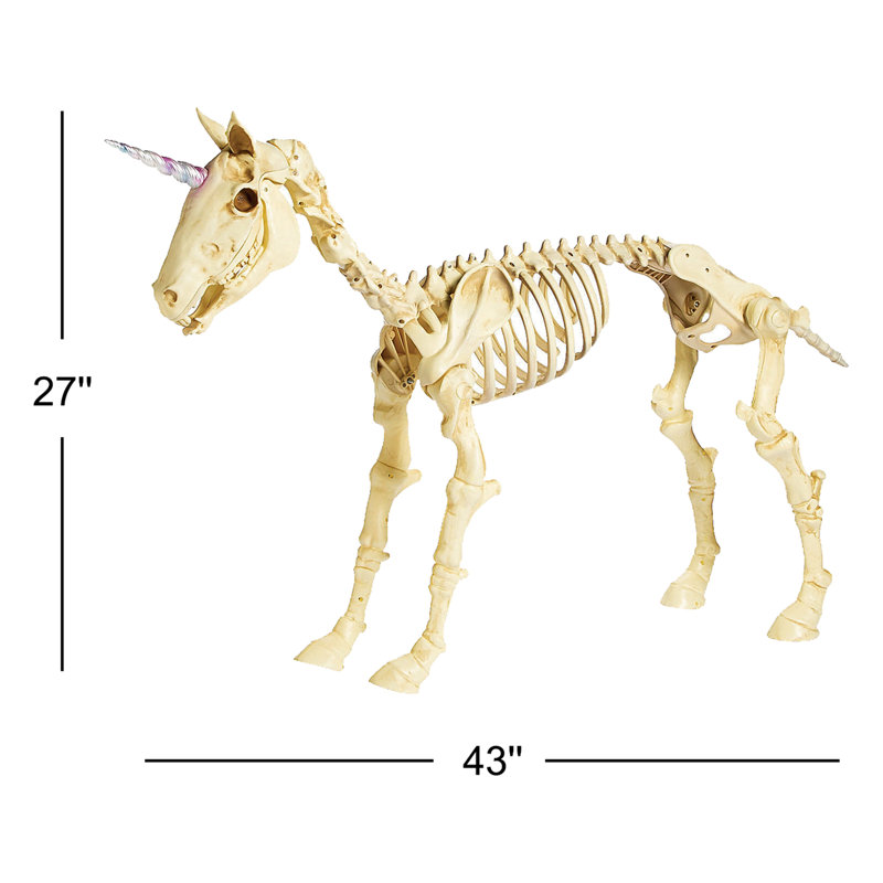 Figurine licorne squelette