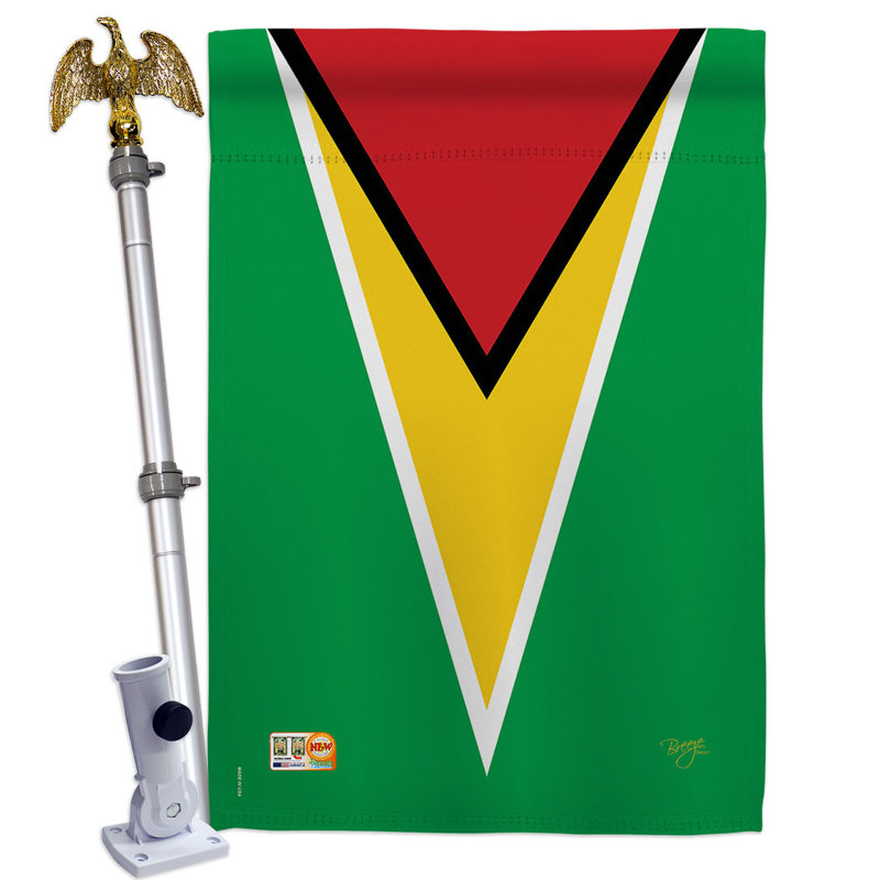 Double Sided 40'' H x 28'' W Polyester Flag Set