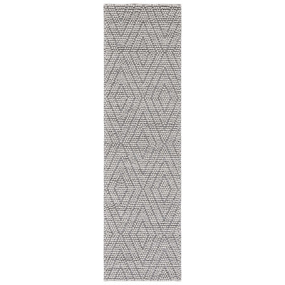 Russo Silver Hand-Woven Geometric Flatweave Rug