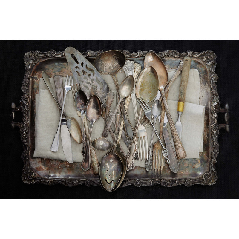 Argent antique - photographie avec cadre photo, H 28,5 po x l 40 po, Cadre blanc