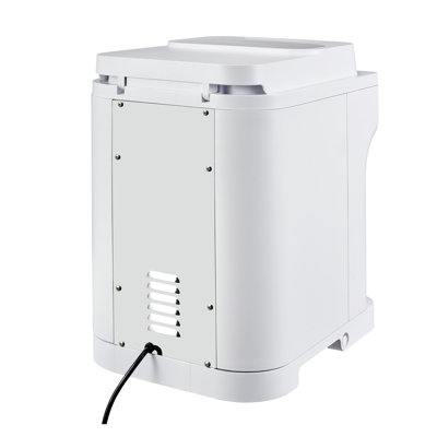 Machine commerciale de rasage et de broyage de glace électrique, moteur de 350 W avec pales en acier inoxydable, boîte de rangement de glace de 4 L, machine à neige de table pour usage domestique et professionnel, blanc