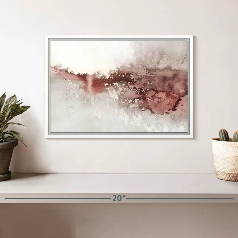 Douces vagues I, Cadre flottant blanc, 13 po x 9 po