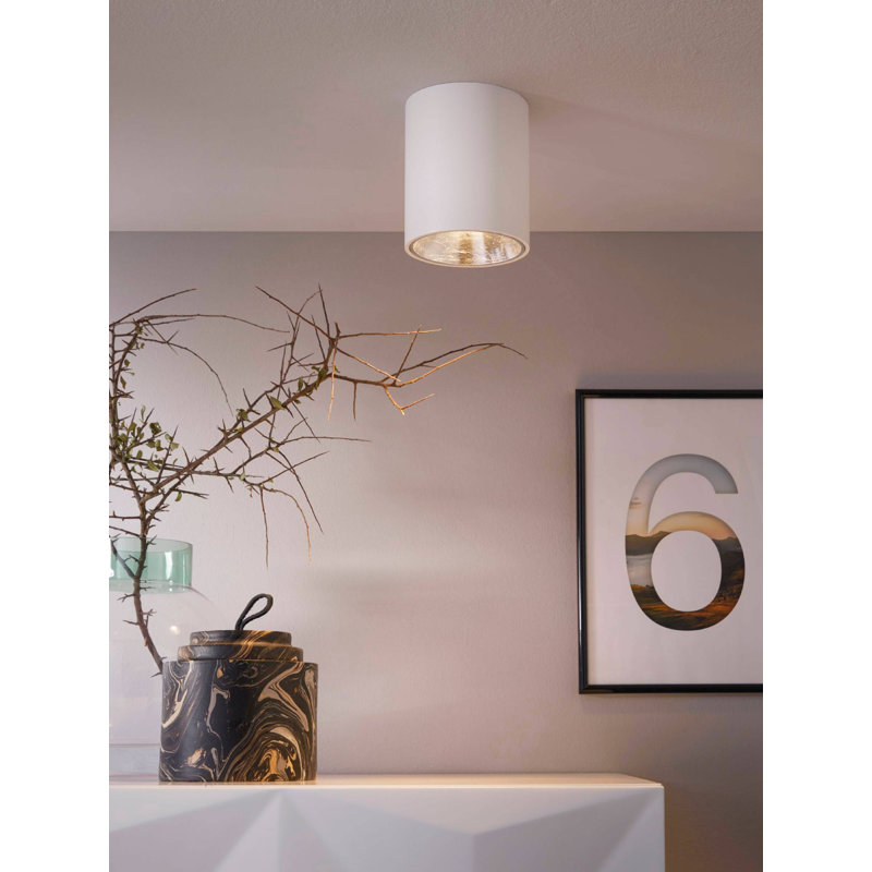 Anabel LED Flush Mount, White/Silver