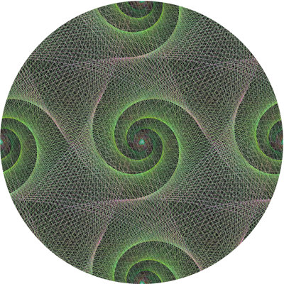 Tapis vert/noir à motifs