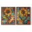 Série FLORAL CDLxxix - reproduction encadrée de qualité supérieure - prête à être accrochée - aucun clou requis - aucun clou requis-107998512-107998517