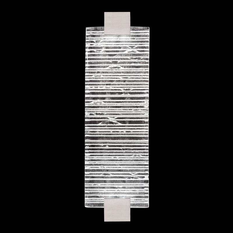 Plafonnier encastré 2 lumières DEL Terra, Argent, H 21,75 po x l 6,25 po x P 3,5 po, Râteau transparent