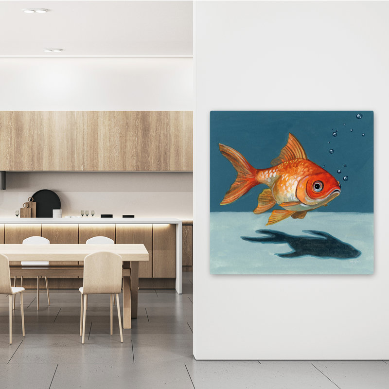 Goldfish Chillin, art contemporain, H 48 po x l 48 po