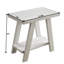 Table d'appoint à tablette contemporaine en bois noir - plateau de table en placage de bois franc de qualité, rangement supplémentaire, pieds larges angulaires, l 24 po x P 22 po, H 23 po, élégant, espace de rangement, attrayant