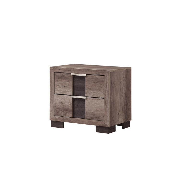 Table de chevet contemporaine 1pc, Brun