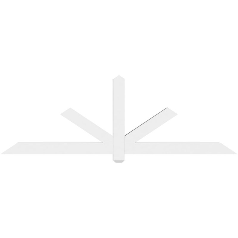 Support de pignon en PVC de qualité architecturale Kennewick, H 28 po x l 84 po (pas: 8/12), P 4 po x F 4 po