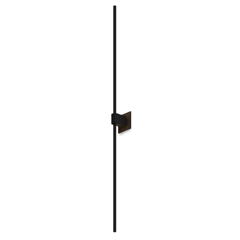 Z-Bar 1 - Light LED Armed Sconce, Matte Black, 4.5" H x 48" W x 4" D