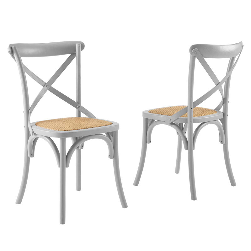 Modway Gear Dining Side Chair, Light Gray, 2