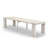 13 Pieces Extendable Dining Set Includes a Rectangle Xtenczar Dining Table and 12 Cream Linen Fabric Stackable Dining Chairs, Antique White-124569965-124569968-124569966